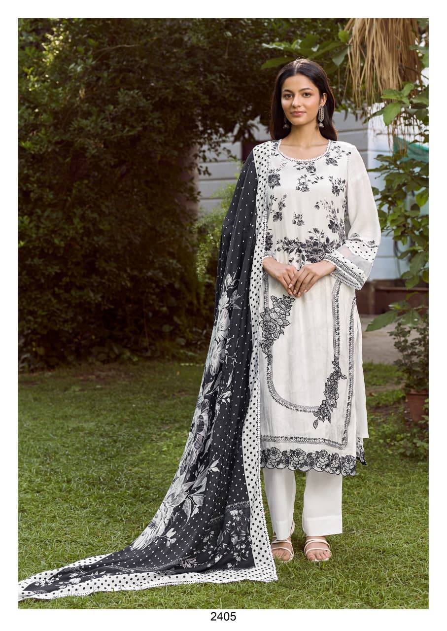 Roshnai By Kimora Suit 2403 To 2406 Series Stylish Beautiful Colourful Pure Muslin Dresses At Wholesale Price